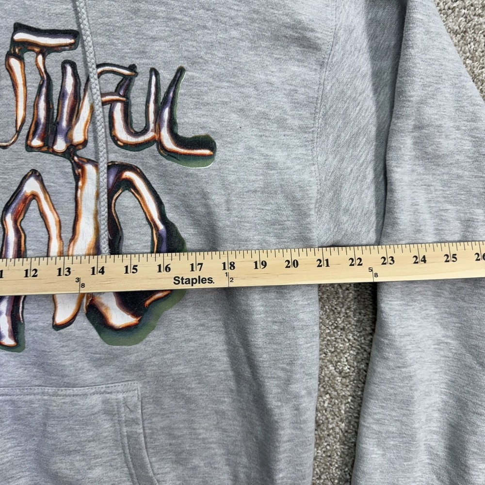 Rod Wave Mens Hoodie Sweatshirt Medium Grey Beautiful Mind Butterfly Graphic - Picture 9 of 11